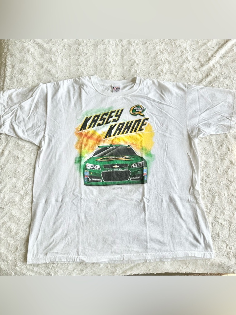Kasey Kahne Nascar Shirt Tee Mens 3XL Green #5 Chase Authentics Quaker State Y2K